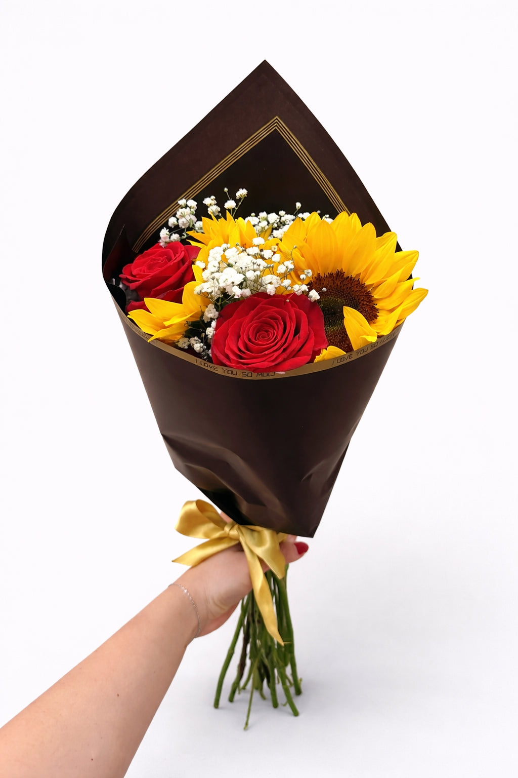ramo girasoles elegante regalo bogota