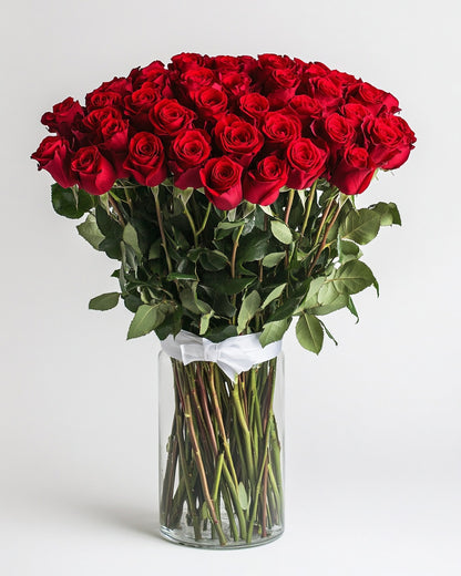 Rosas Rojo Premium en Florero a Domicilio en Bogotá